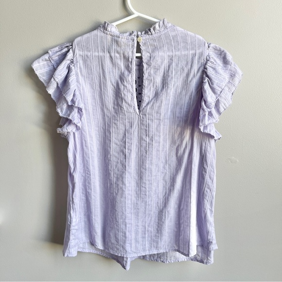 Universal Thread Top Women's Small Lilac Purple 100% Cotton Cottage Eyelet Beach - Picture 2 of 12
